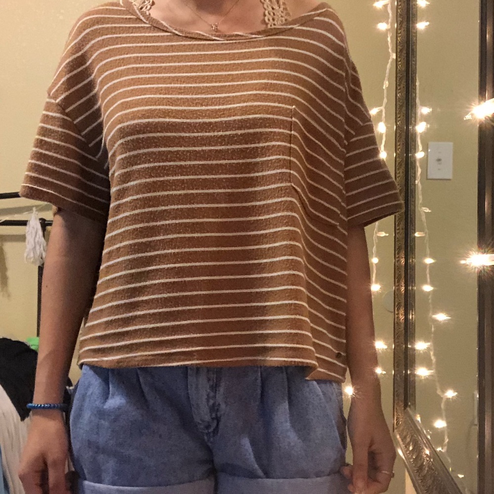 Brown striped shirt